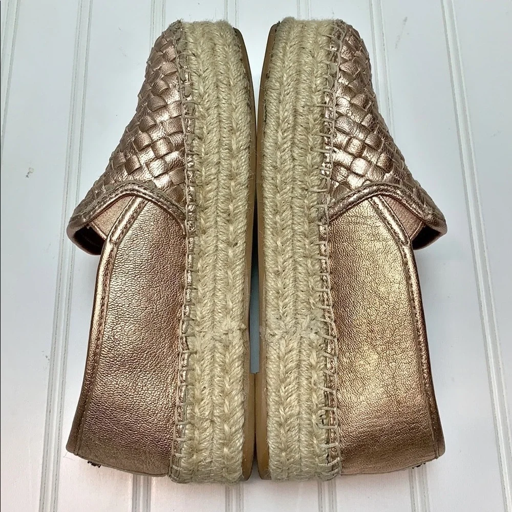 Sam Edelman Catherine rose gold platform espadrille 6.5W